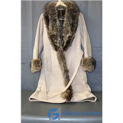 Vintage Full Length Leather & Fur Coat