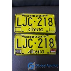 Wild Rose Country Matching Pair of Alberta Licence Plates