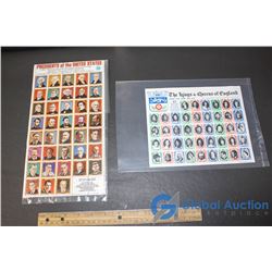 American Prestident Stamps & English Royalty Stamps