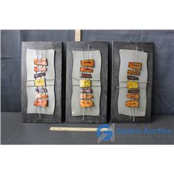 (3) Metal Wall Art