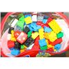 Image 7 : Assortment of Mega Blocks, Stool & Large Mega Block Mat