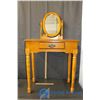 Image 1 : Oak Jewelry Table/Mirror