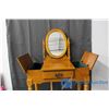Image 3 : Oak Jewelry Table/Mirror
