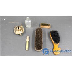 Polishing Brushes(3), Gold Sparkles, Oil Lamp Top, etc.