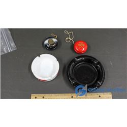 2 Yo-Yos & 2 Ash Trays