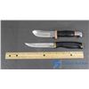 Image 2 : 2 Hunting Knives - Black Handled