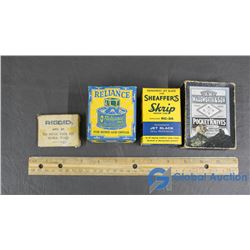 Shaffer's Skrip, Reliance, A.W. Wadsworth & Son, and Ridge Vintage Boxes