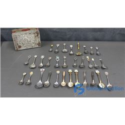 Vintage Riley's Coffee Tin w/ Souvenir Spoons