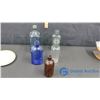 Image 2 : Wool Separators, 5 Colored Glass Bottles & Small Glass Plate