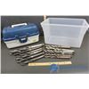 Image 1 : Fishing Tackle Box, & Large Drill Bits