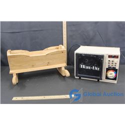 Micro- Lite Easy Bake Oven & Wooden Rocking Doll Cradle