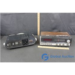 Vintage Flip Number Clock Radio (Working) and Clock Radio