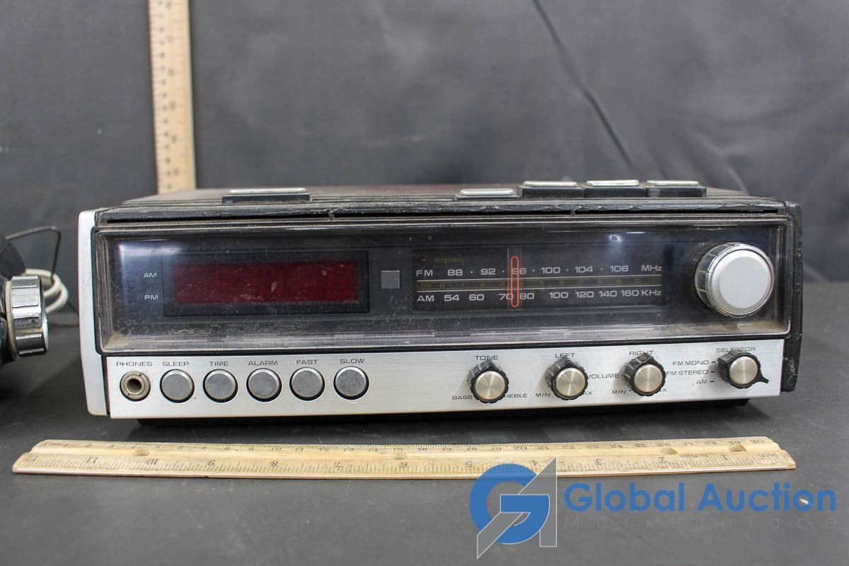 Vintage Flip Number Clock Radio (Working) and Clock Radio