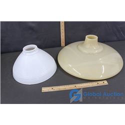 Large Glass Light Shade & Glass Light Shade