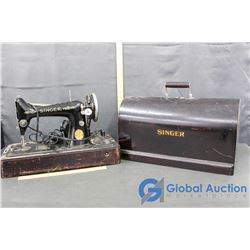 Singer Sewing Machine with Wooden Case