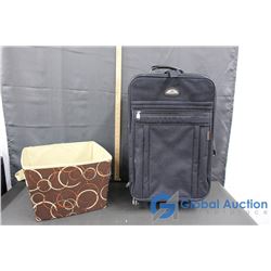 Storage Basket & Small Suitcase