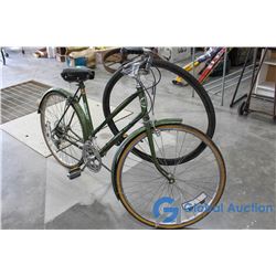 Green Bike with Extra Wheel
