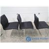 Image 4 : 3 Black Fabric & Chrome Chairs (BID PRICE IS TIMES 3)