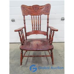 Wooden Chair with Beautiful Detail
