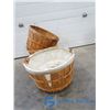 Image 3 : Metal Shortening Bucket& 3 Planter Baskets