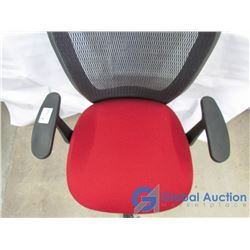 Red Mesh Back Office Chair