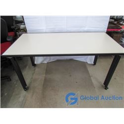 Knoll Studio Propeller Table on Wheels with Locks