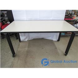 Knoll Studio Propeller Table on Wheels with Locks