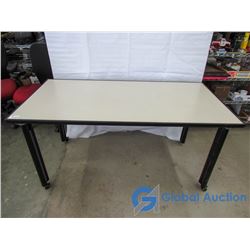 Knoll Studio Propeller Table on Wheels with Locks