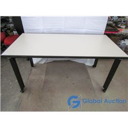 Knoll Studio Propeller Table on Wheels with Locks