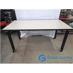 Knoll Studio Propeller Table on Wheels with Locks