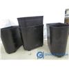 Image 1 : Set of 4 Black Garbage Cans