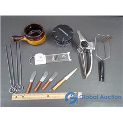 Hand Mini Chopped, Cheese Grater, Small Veggie Slicer, Potato Masher, Baking Soup Bowl, & Etc.