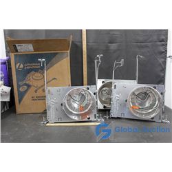 3 Lithonia Lighting 6" LED New Costruction Housing Pack