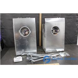 2 Contrast Lighting Housing Units with Extra Brackets