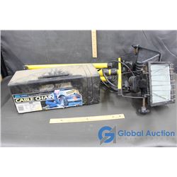 One Pair of Acco Weed Cable Chain for Tires & Adjustable Folding Work Light (1000Watts)