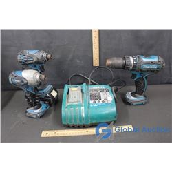 Makita Battery Charger with Charger, 2 Impacts & Drill