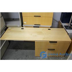 Wood Looking Desk with Filing Drawers