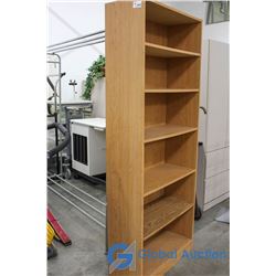 Brown Bookshelf with Adjustable Shelves