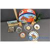 Image 2 : RCMP Cookie Tin, Ash Trays, Salt and Papper, Candy Tin, Canada Dry Bottle, etc.