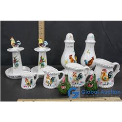 Chicken Spoon Holders, Measuring Cups, Salt and Pepper Shakers - Japan