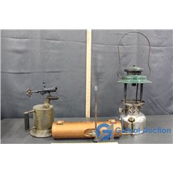 Vintage Torch, Burner and Barn Lantern