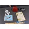 Image 1 : Cowbell, Players Tin, Tasco Handheld Binoculars, Miniature Tea Set