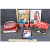 Image 1 : Coca-Cola Glasses, Bottles, Clock, Can Sleeve, Signs and Mirror