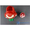 Image 3 : Plastic Santa Clause (2), Green Plastic Motorcycle Toy and Alien Pops Head