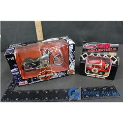 1999 1:50 Scale Die-Cast Zamboni, 1:18 Scale Harley Davidson Motorcycle