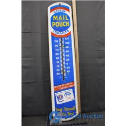 Chew Mail Pouch Tobacco Advertising Thermometer