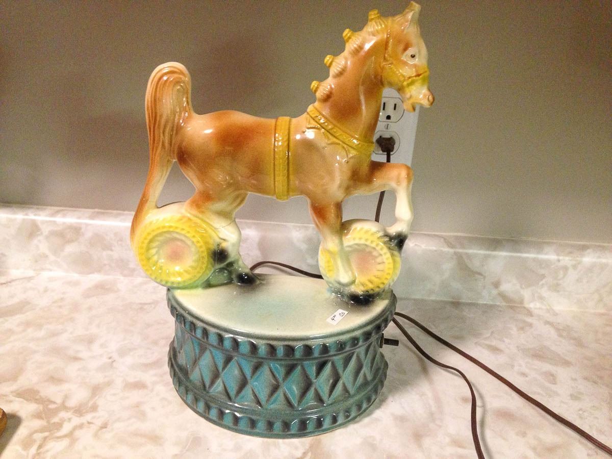 Horse 1950s TV Lamp by "Kron"