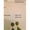 Image 3 : Green Agate & Crystal Earrings