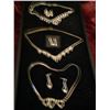 Image 1 : (3) 1950s Rhinestone Necklace Sets