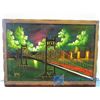 Image 1 : Bridge Felt Canvas Picture With Wood Frame